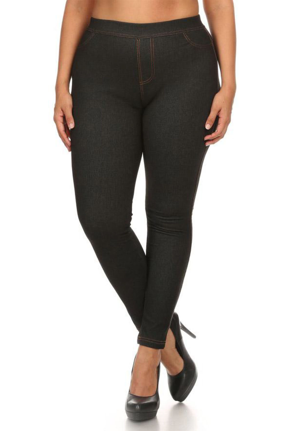 Plus Size Fleece Lined Jeggings Jean Denim Look Leggings Stretch Pants 1x 2x 3x Ebay