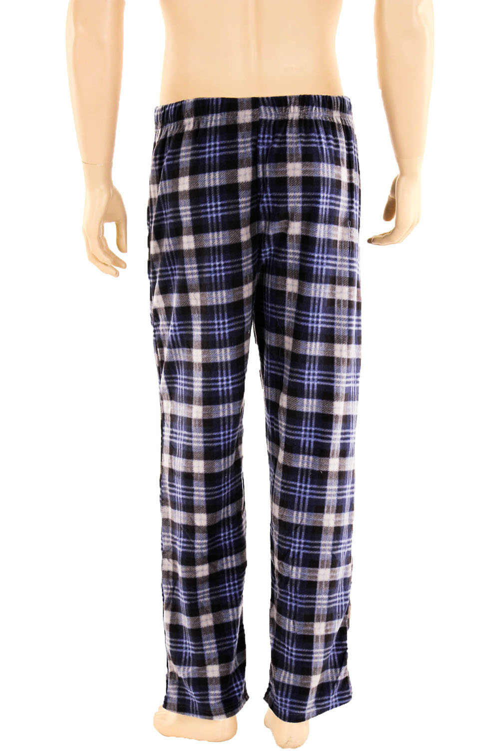 Mens Fleece Plaid Pajama Pants Lounge Sleep Night Bottoms PJ Plush ...