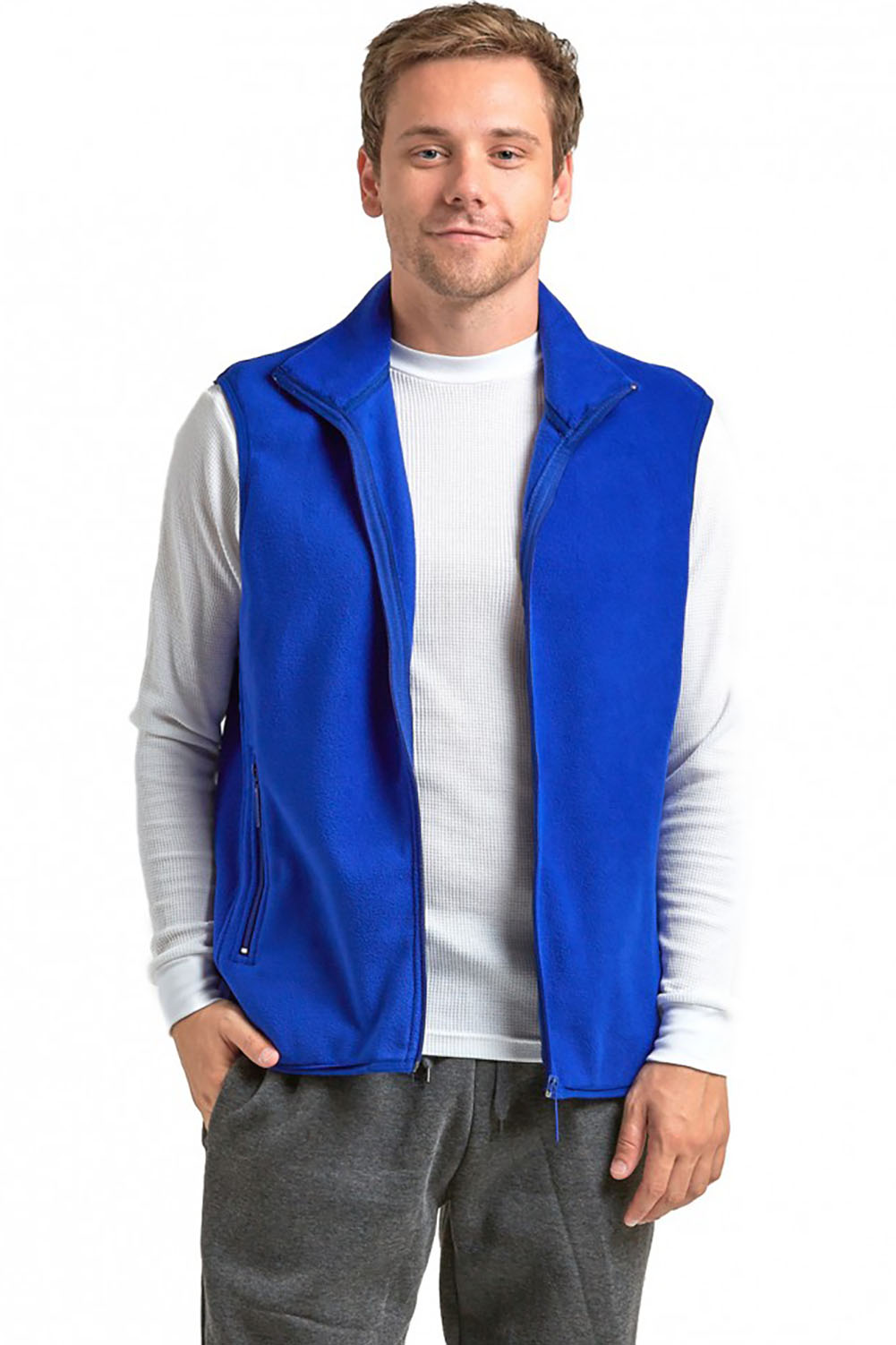 Men Polar Fleece Vest Zip Up Sleeveless Jacket Warm Winter Light Zipper S M L Xl Ebay 9696