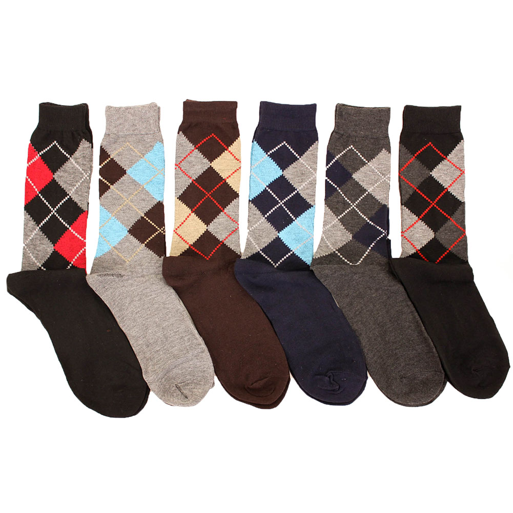 6 Pairs Mens Fashion Dress Socks Print Pattern Designer Multi within Mens Fashion Dress Socks