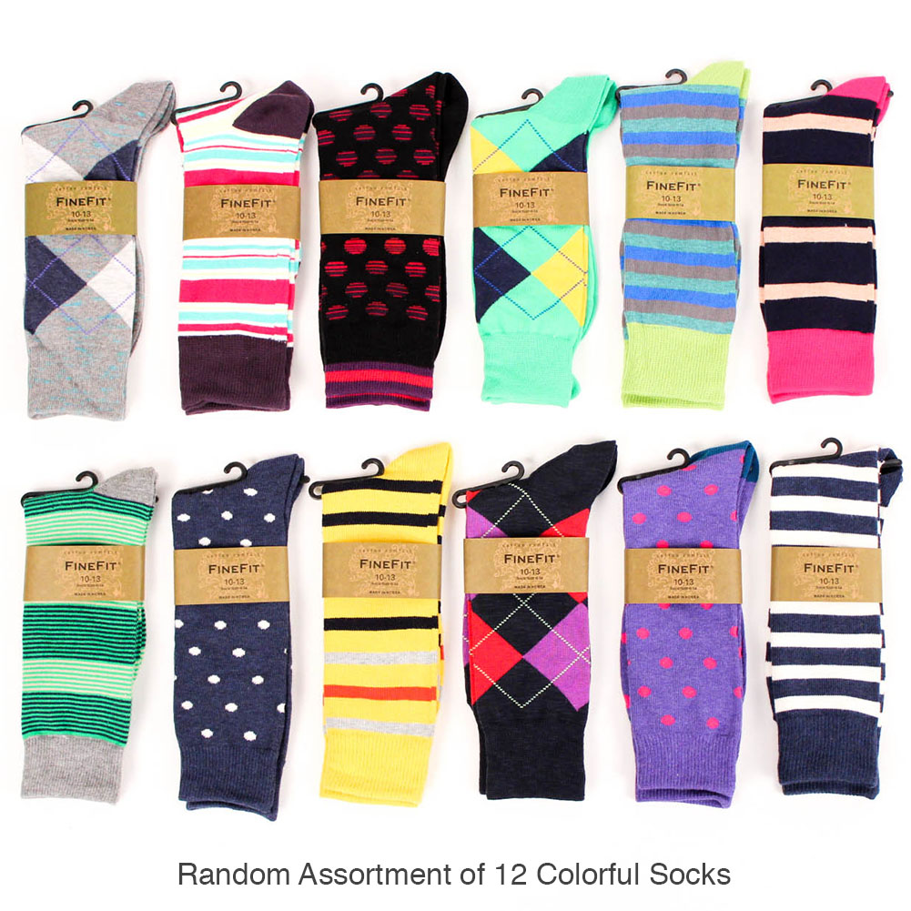 mens dress socks colorful