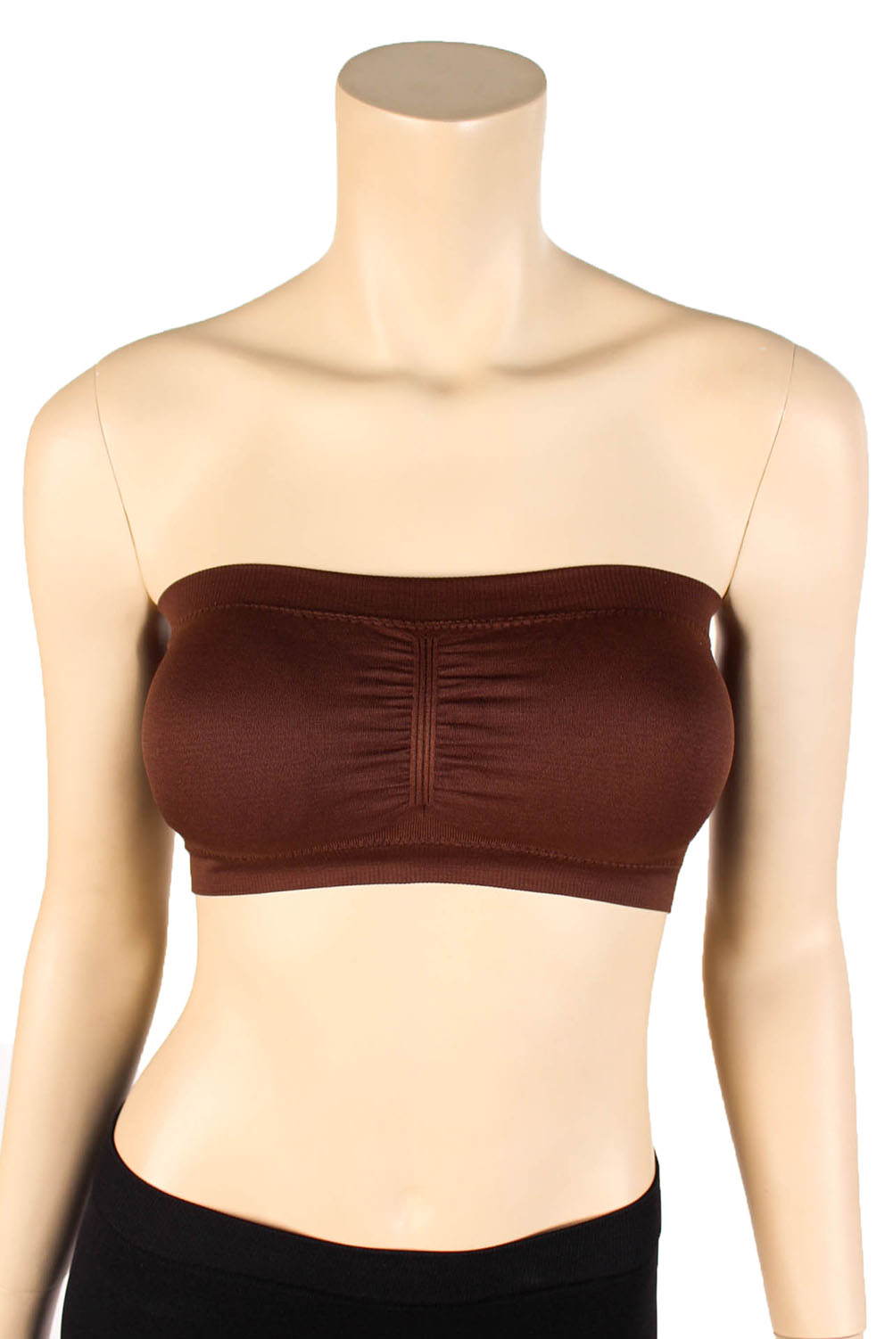 Womens Strapless Padded Bra Bandeau Tube Top Removable Pads Seamless