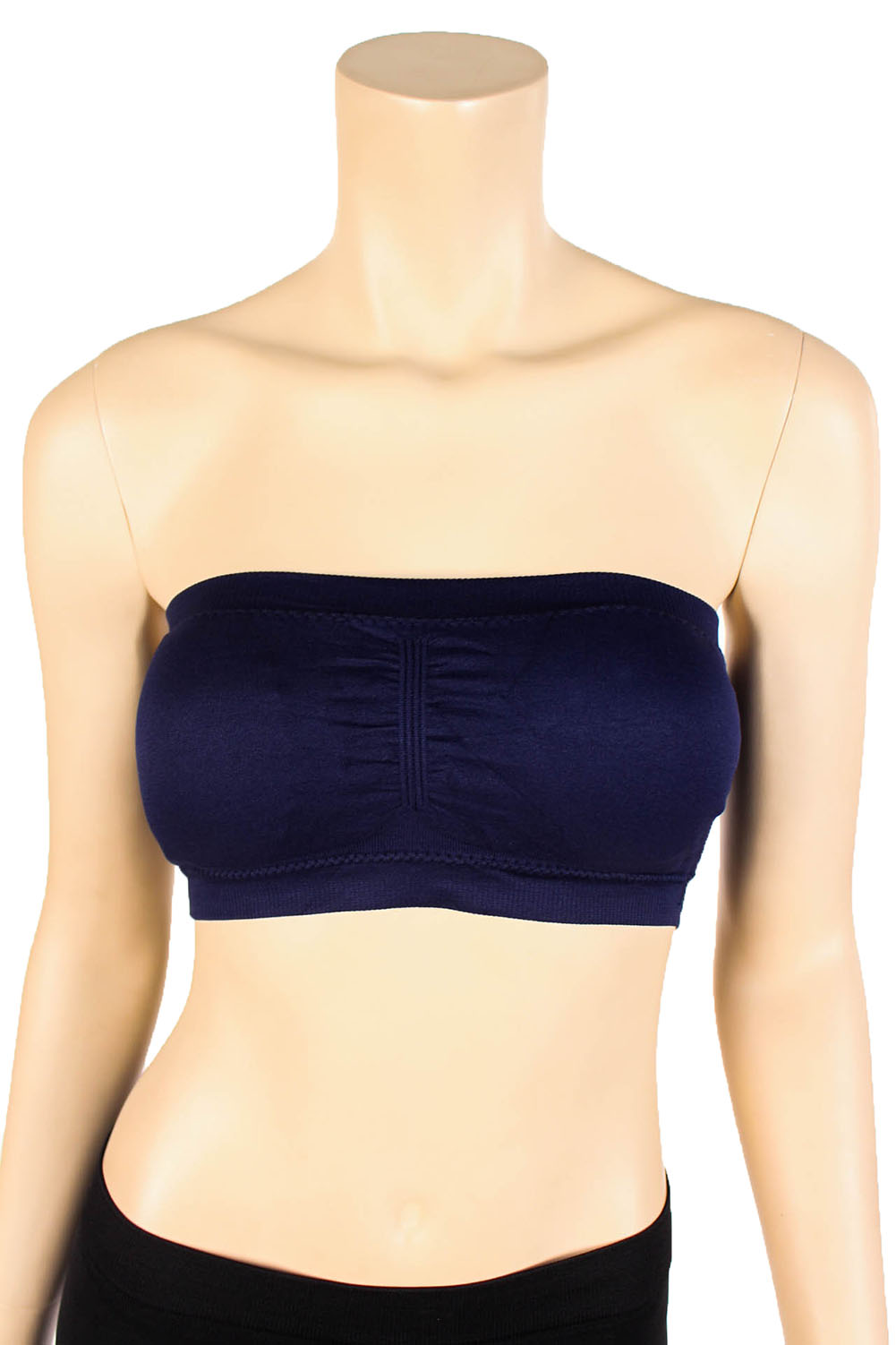 Womens Strapless Padded Bra Bandeau Tube Top Removable Pads Seamless Crop Colors Ebay 1959