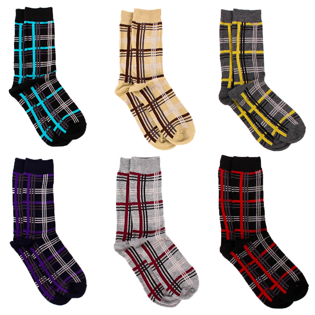 6 Pairs Mens Stripes Argyle Dress Socks Cotton Print Pattern Fashion Color Lot Ebay 1139