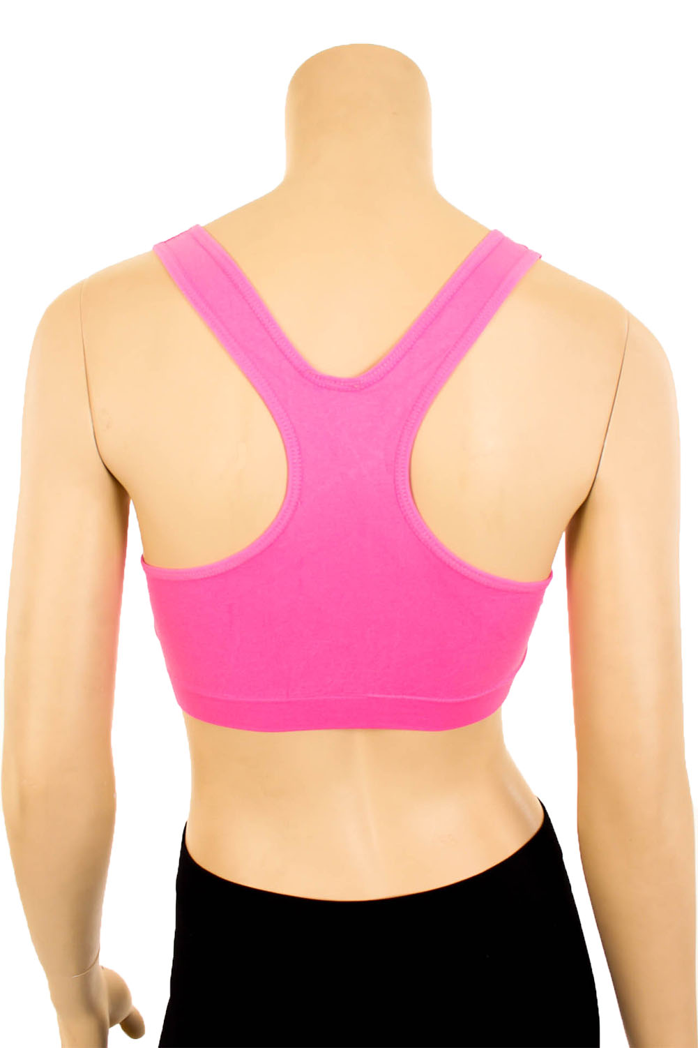 Womens Racerback Sports Bra Seamless Padded Workout Yoga Gym Wire Free 5987