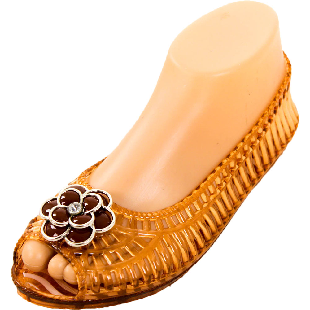 clear jelly ballet flats