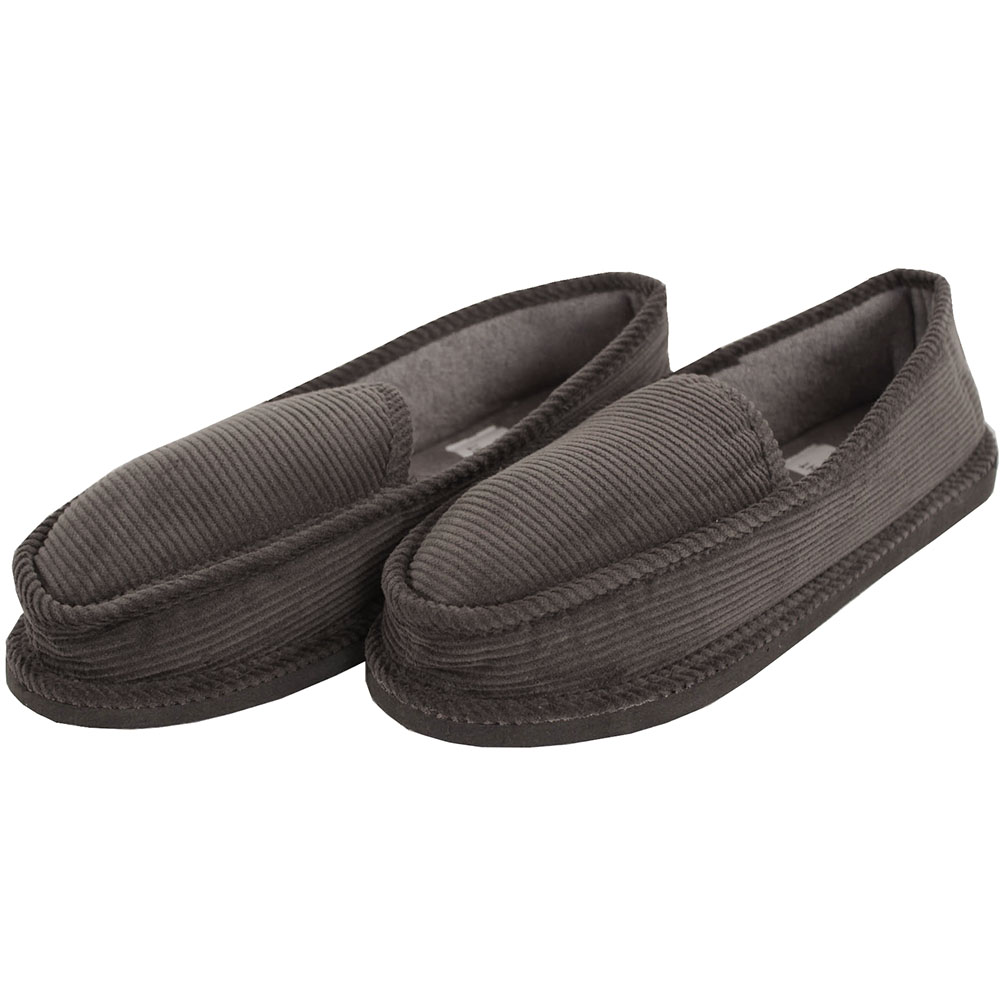 Mens Slippers House Shoes Corduroy 