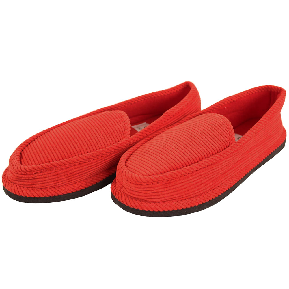 mens red slippers