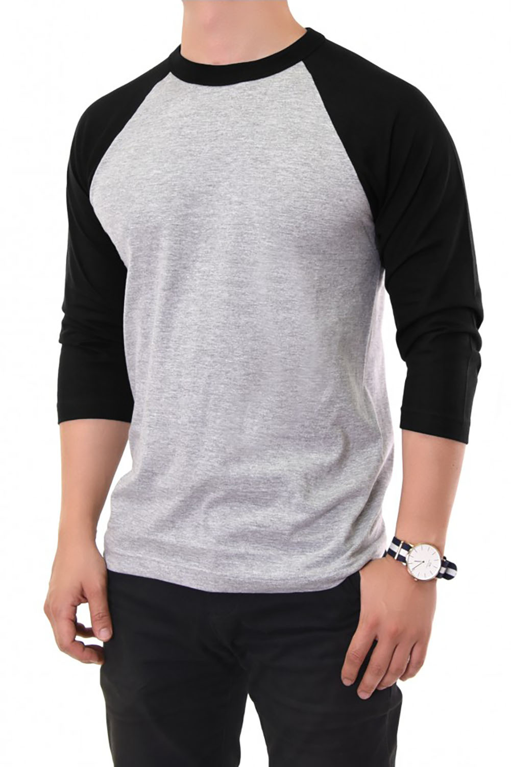 Mens 100% Cotton 3/4 Sleeve T-Shirt Baseball Jersey Raglan Team Tee New S M  L XL | eBay