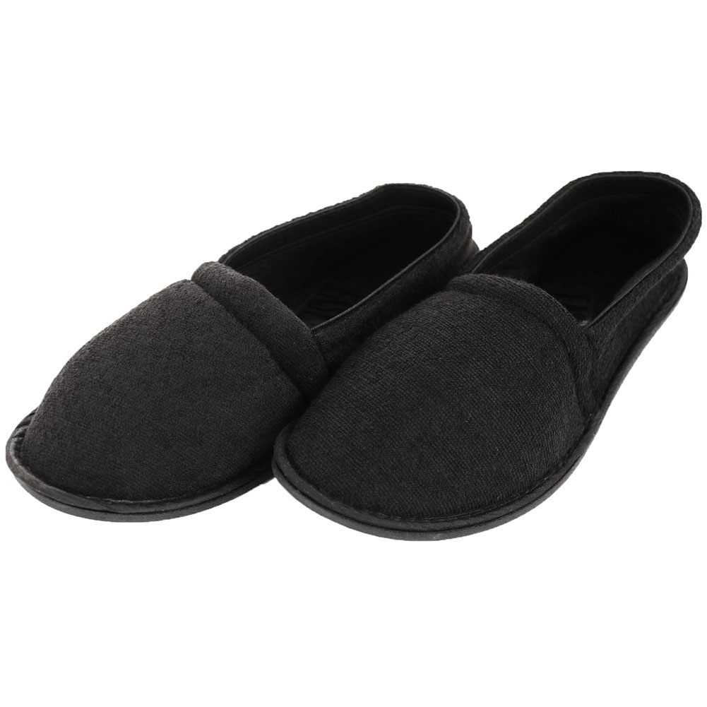 Mens Slippers House Shoes Terry Slip On Flexible Sole Comfort Outdoor ...
