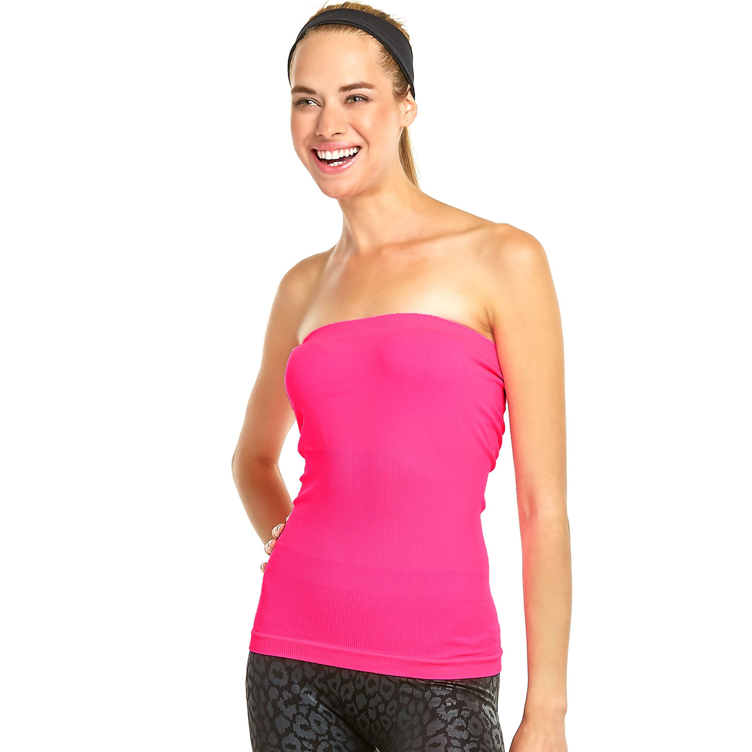 Long Layering Stretch Basic Strapless Solid Seamless Tube Top ONE SIZE