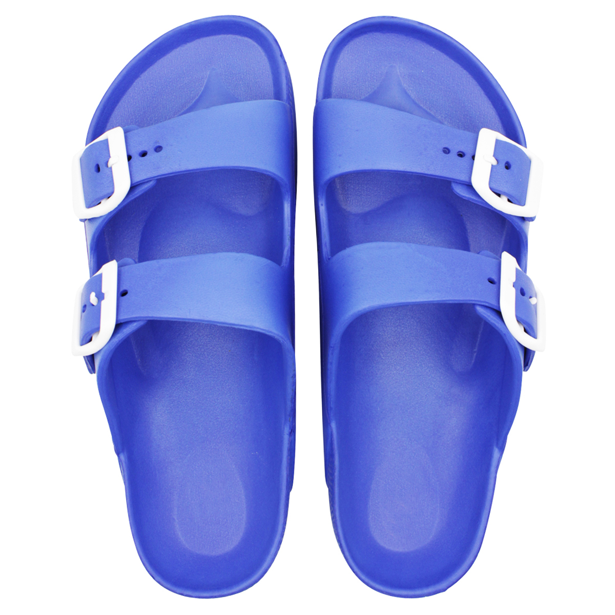 Women Double Buckle Sandals EVA Adjustable Slides Rubber Water Shoes | eBay
