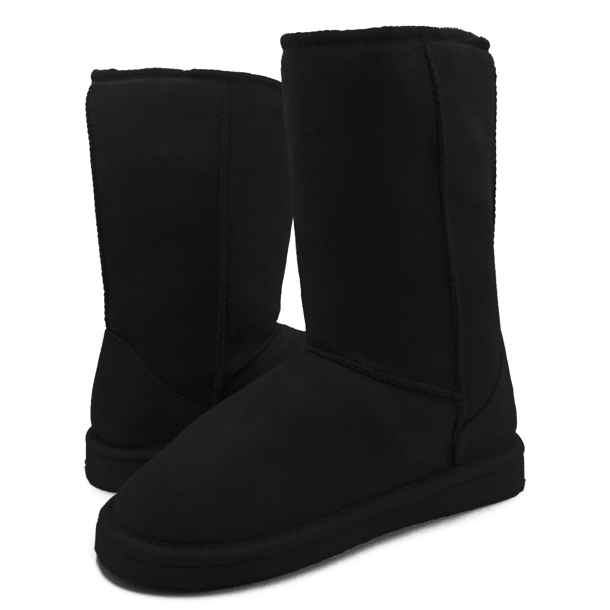Womens Winter Snow Boots Faux Fur Suede Mid Calf Australian Fashion ...