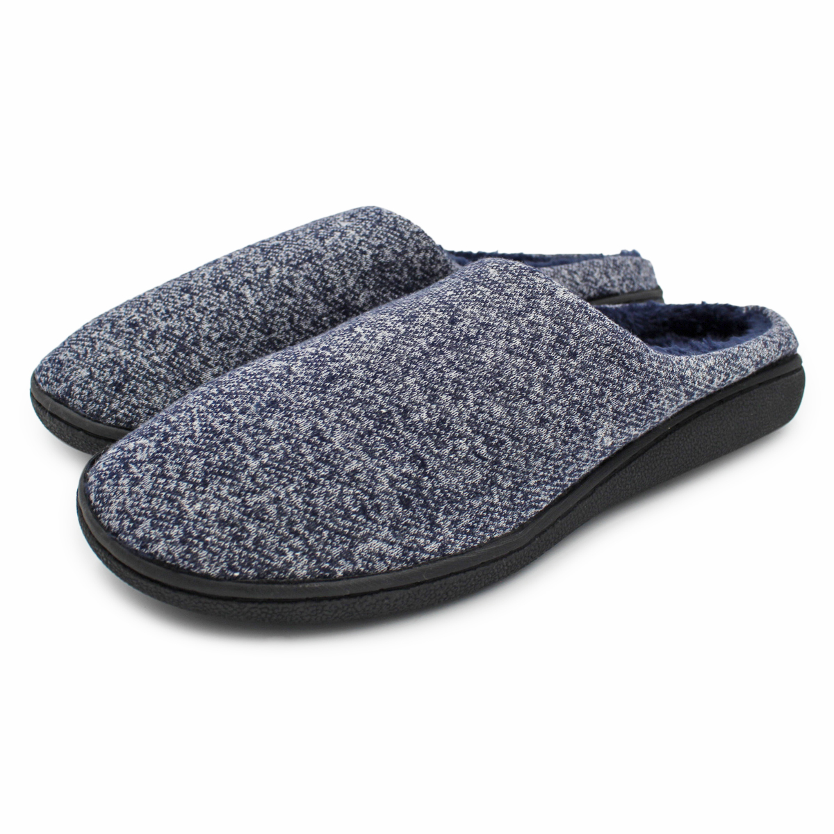 Men's Bedroom Slippers Fur Lined House Shoes Winter Christmas Slides | eBay