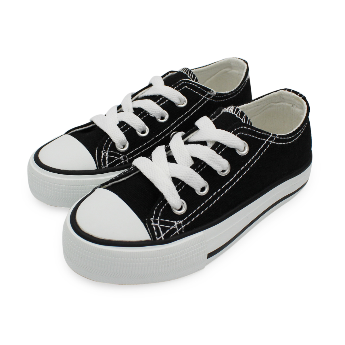 New Toddler Classic Lace Up Canvas Low Top Sneakers Unisex Boys Girls ...