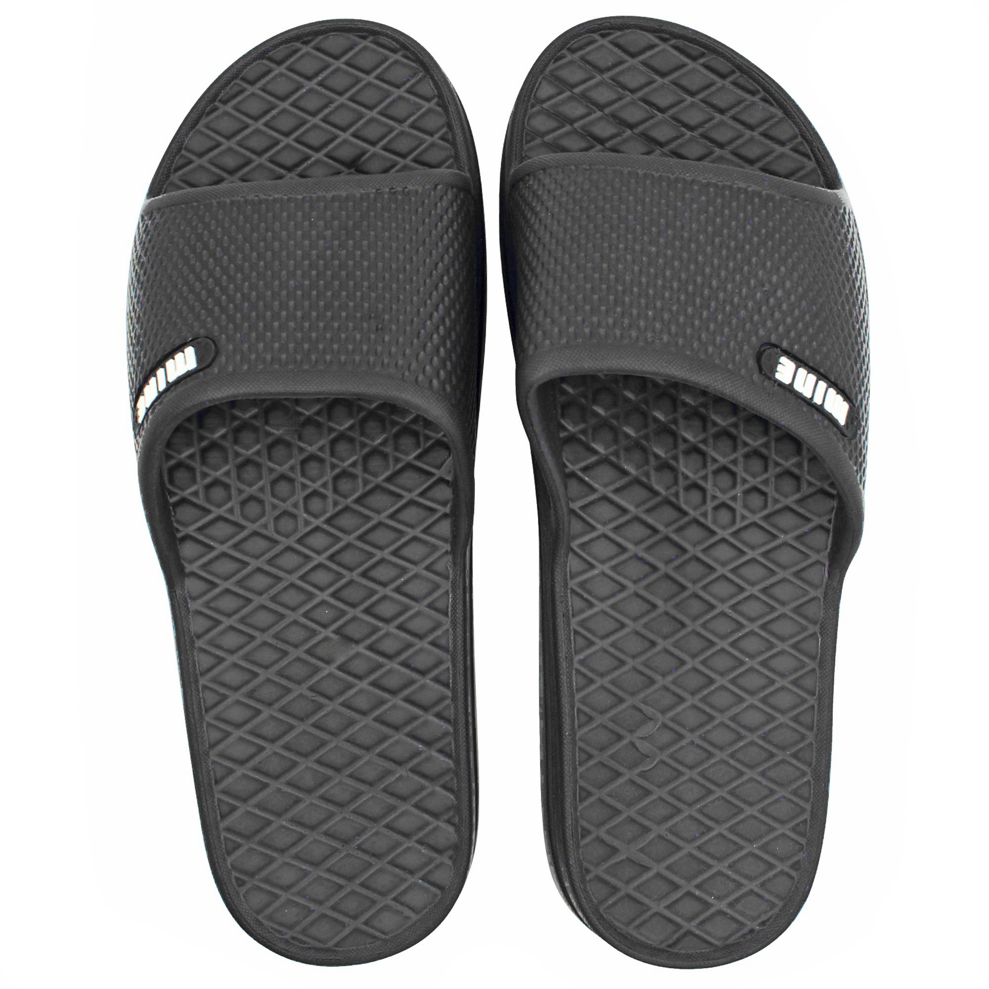 Men's Cushioned Slide Shower Slip On Shoes Casual Poolside Sandals | eBay