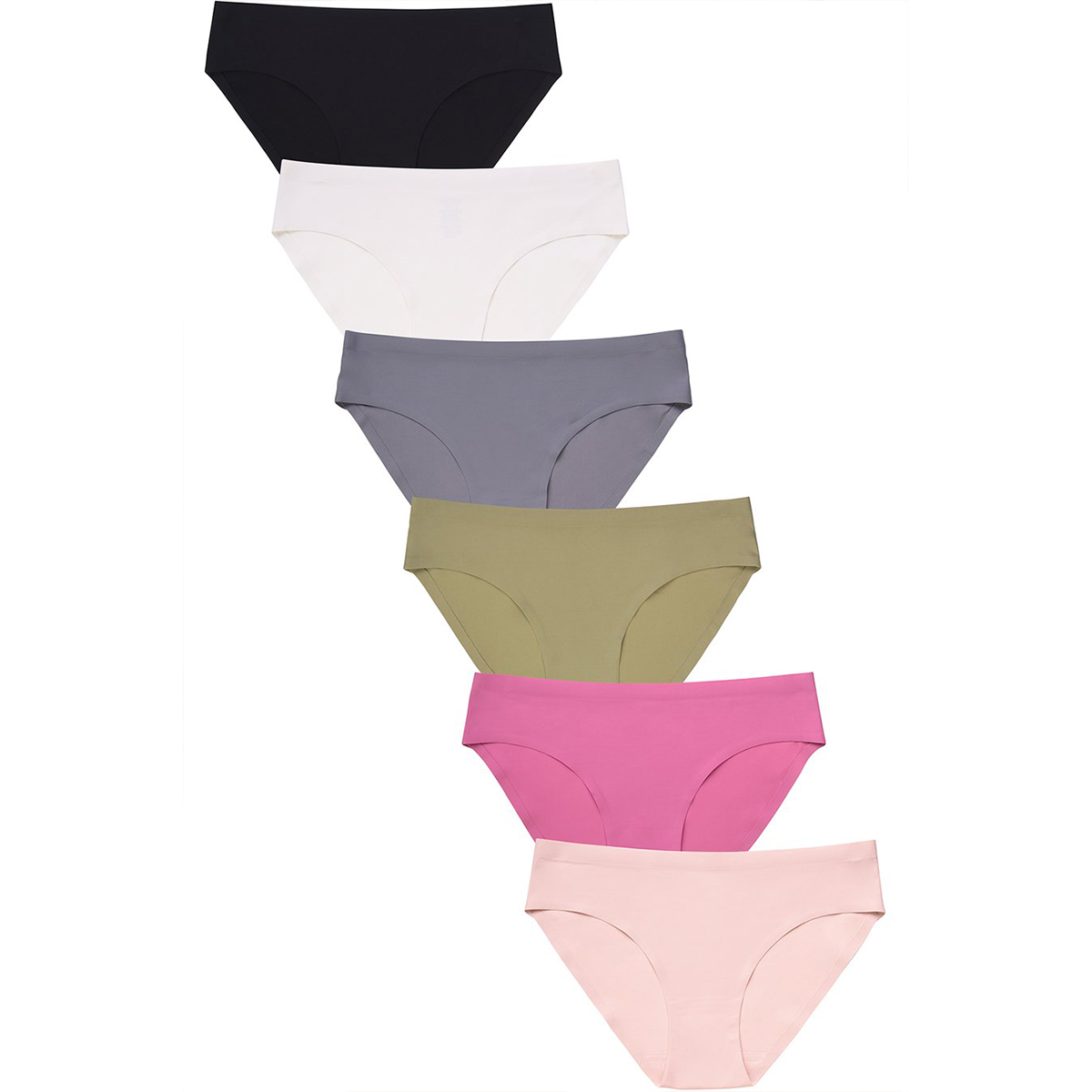 Womens No Show Panties Lasesr Cut Seamless Underwear Multi Pack of 6 | eBay