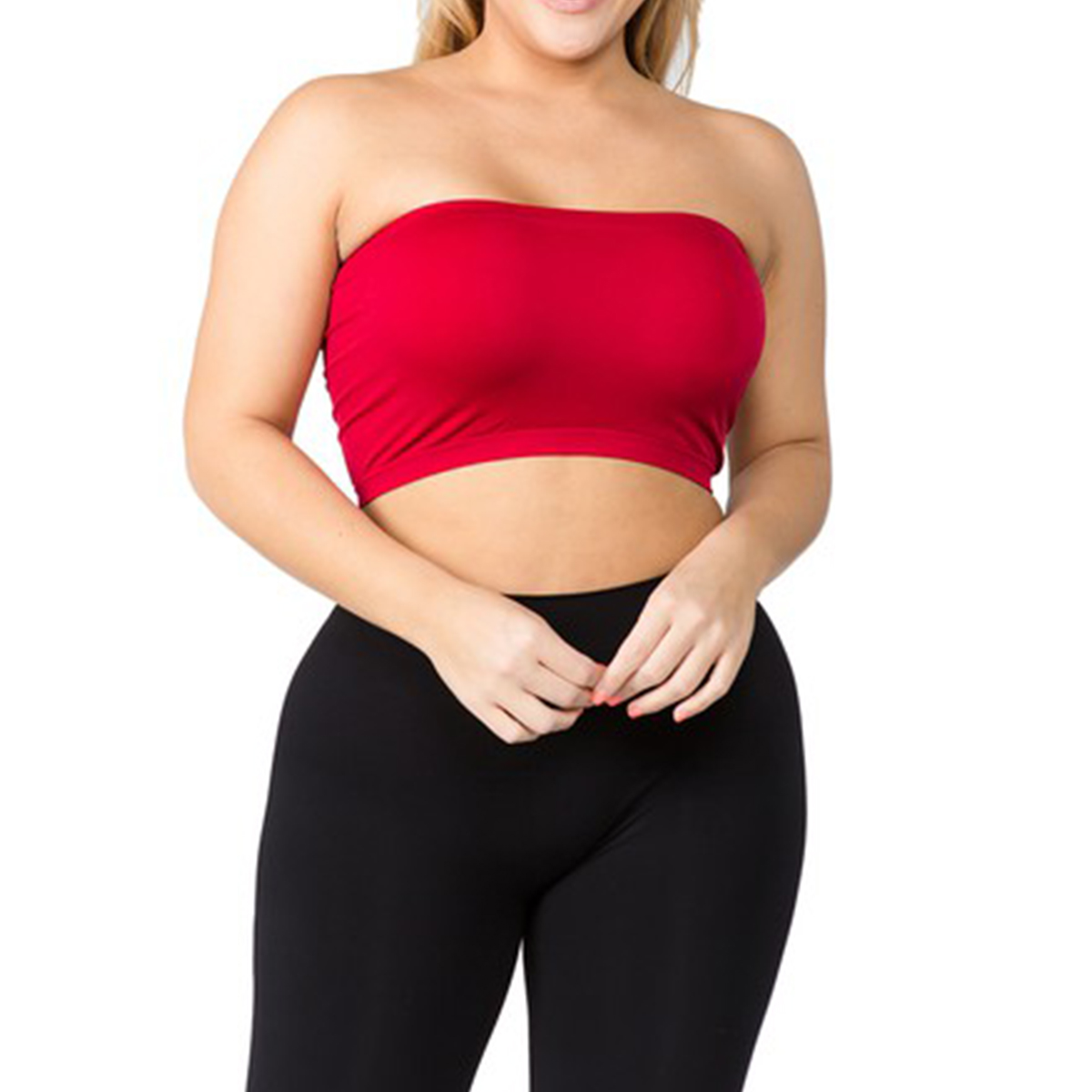 TL Womens 4 Pack One Size Strapless Seamless Active Base Layer Bandeau Tube Top