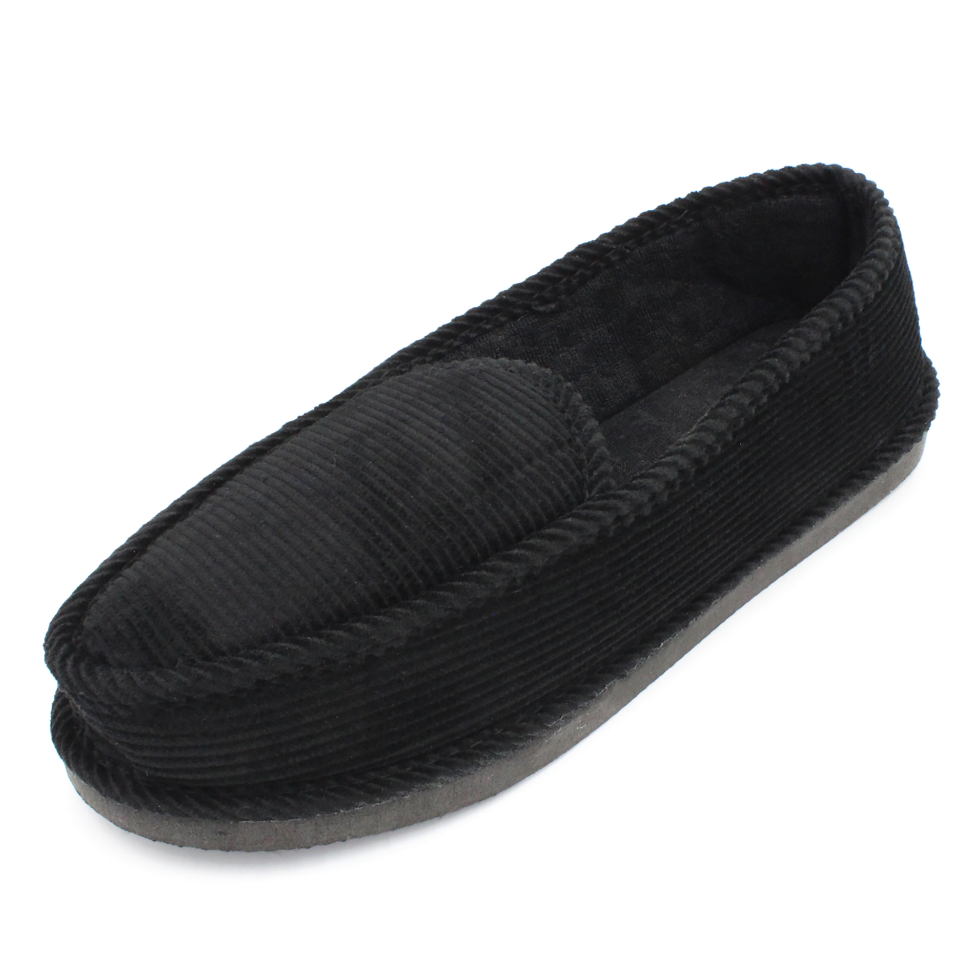 Men's House Slippers Corduroy Moccasin Slip-on Men Indoor Shoes