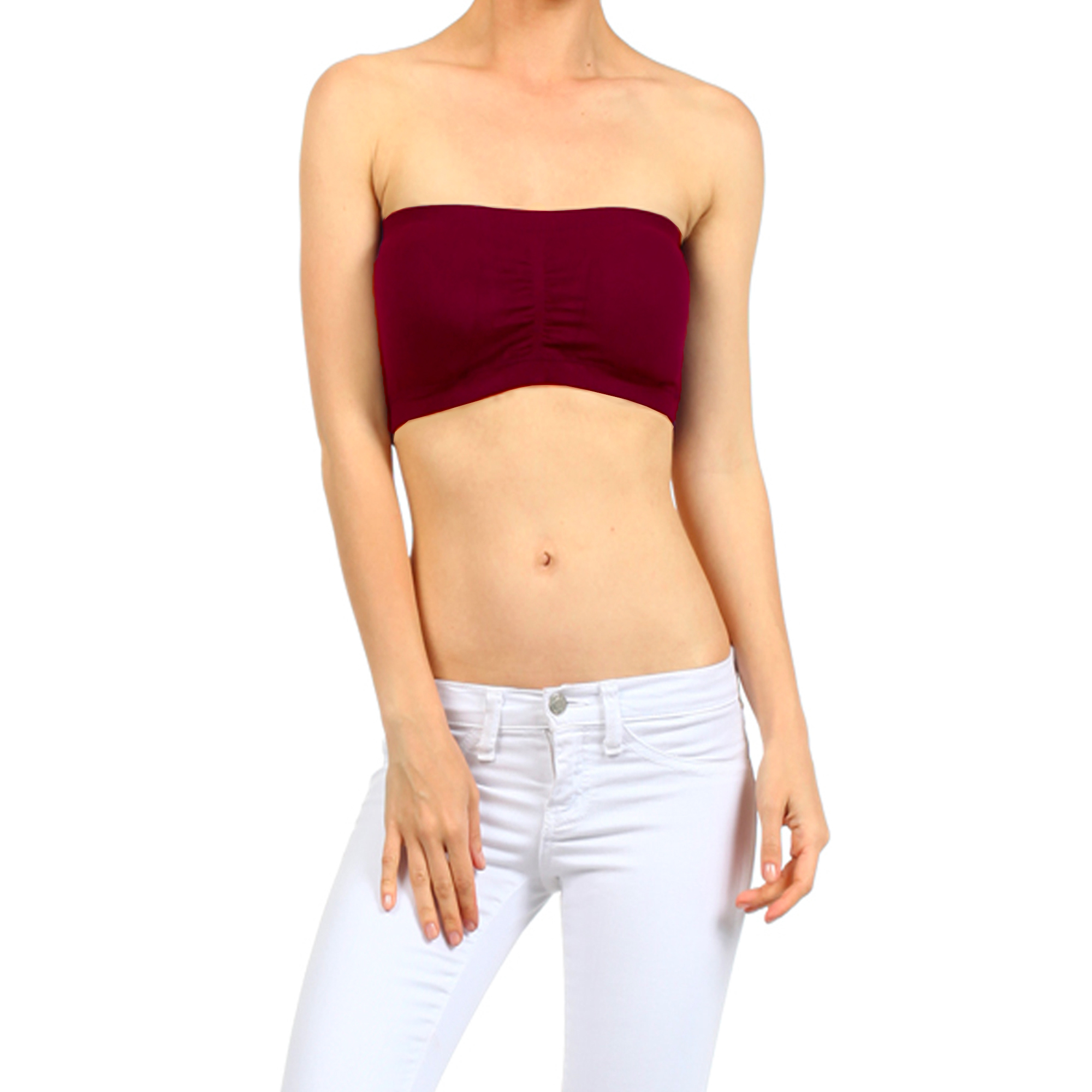 LAVRA Women's Strapless Bandeau Bra Seamless One Size Non Padded Layering  Tube Top