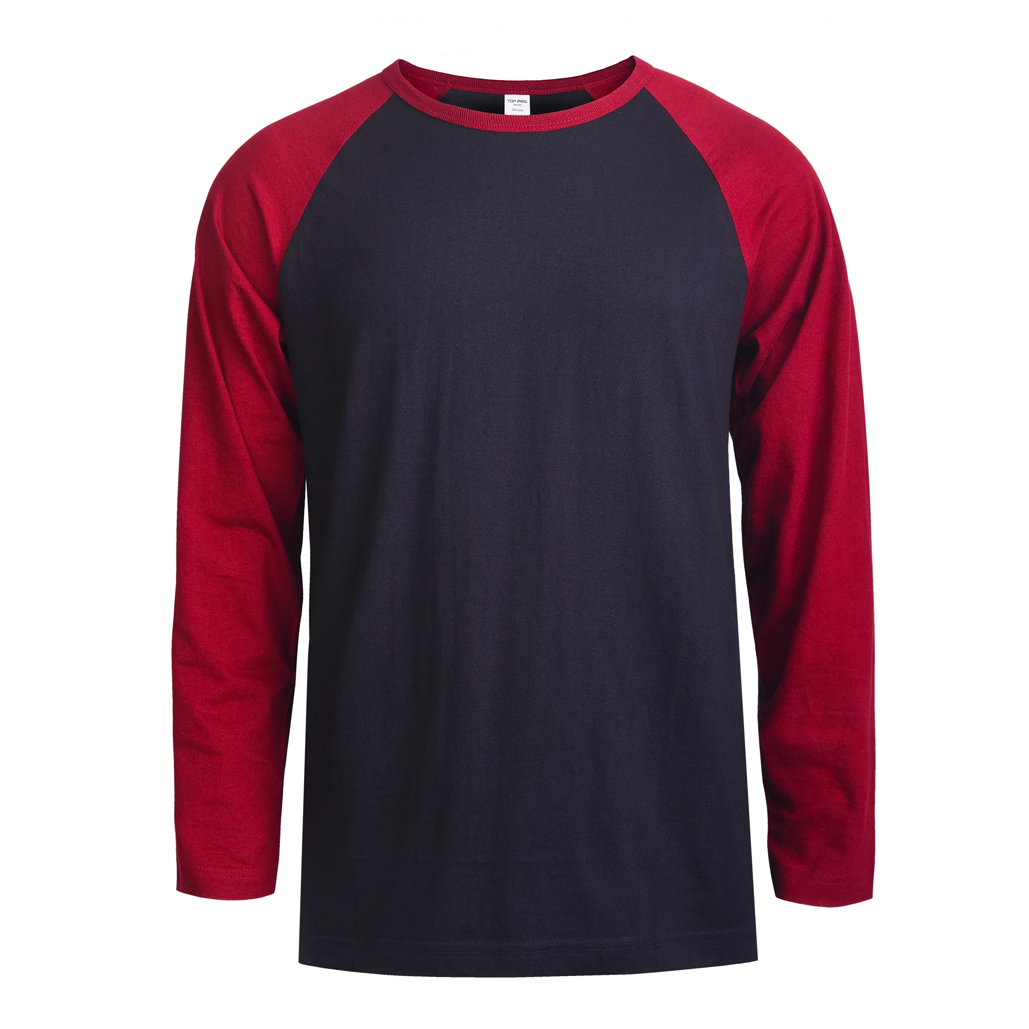 Knocker Men Baseball T-Shirt 100% Cotton Long Sleeve Raglan Jersey S ...