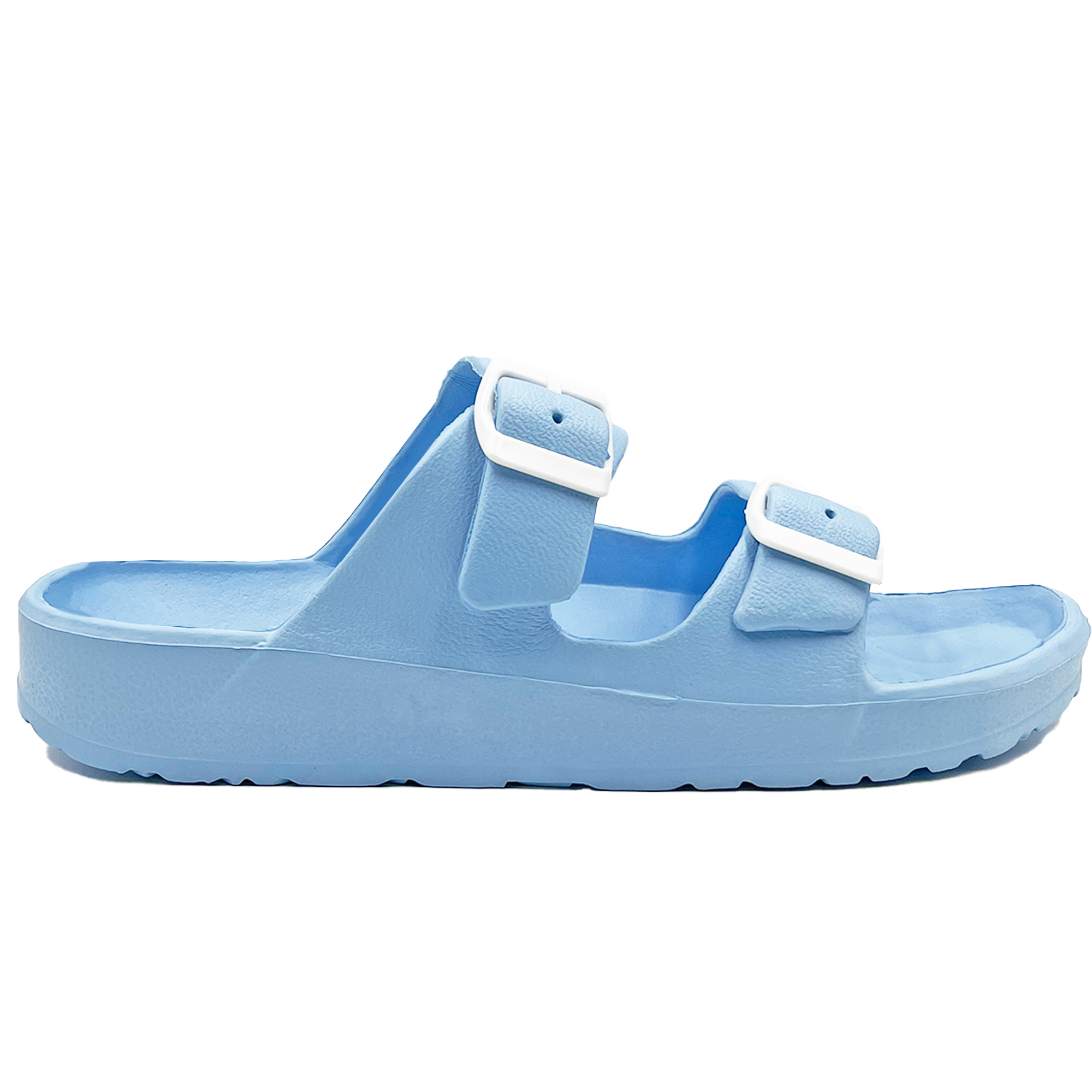 Women Summer Shoes Women's EVA Sandals Rubber Water Shoes - Double Buckle  Adjustable Slides (5,Beige) : : Clothing, Shoes & Accessories