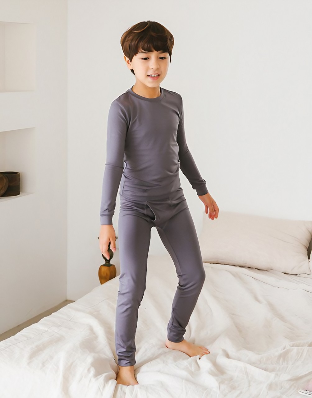Garçon Polaire Thermique Set Haut Et Pantalon Set Pyjama Hiver Chaud Long  John