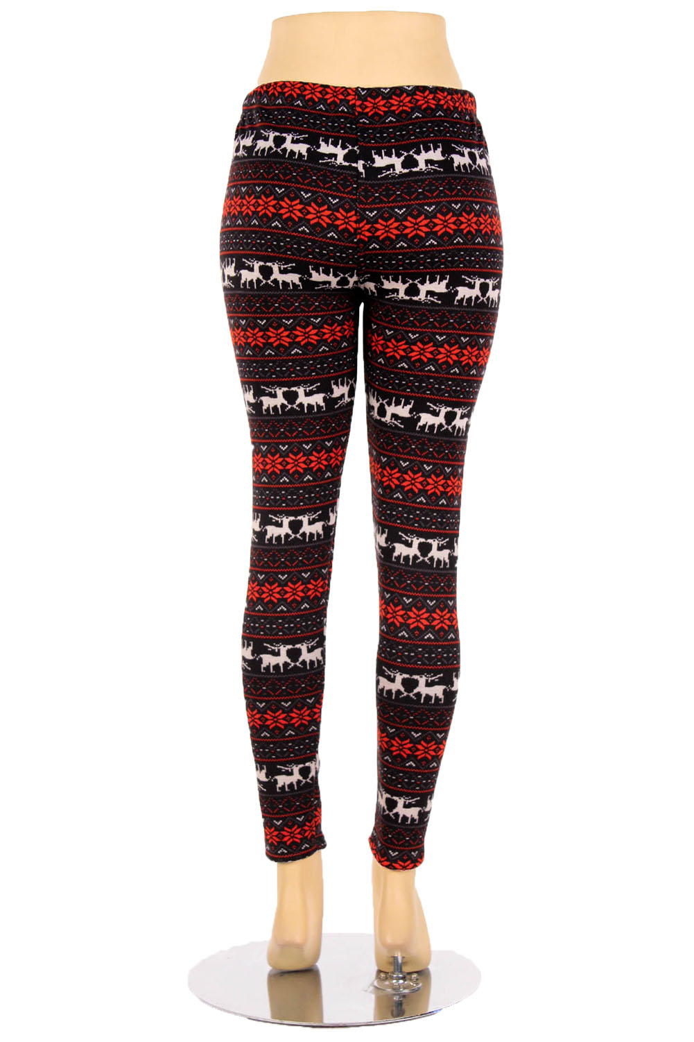 Plus Size Fur Lined Leggings Tribal Winter Print Thick Stretch Pant 1X ...