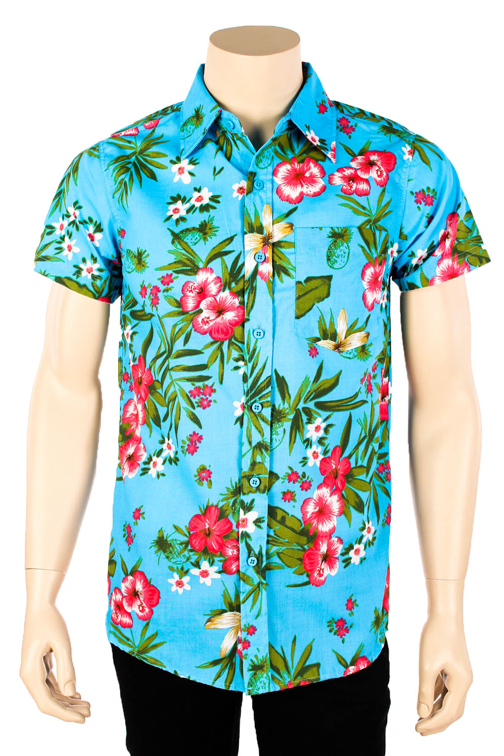 Mens New Hawaiian Shirt Tropical Print Button Down Pot Weed Leaf S M L ...