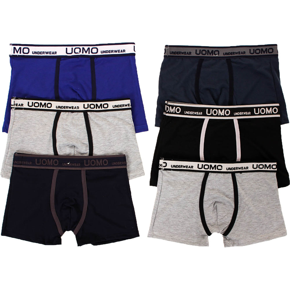 6 Mens Boxer Briefs Underwear Stretch Fashion Trunk Short Bulge Lot M L ...