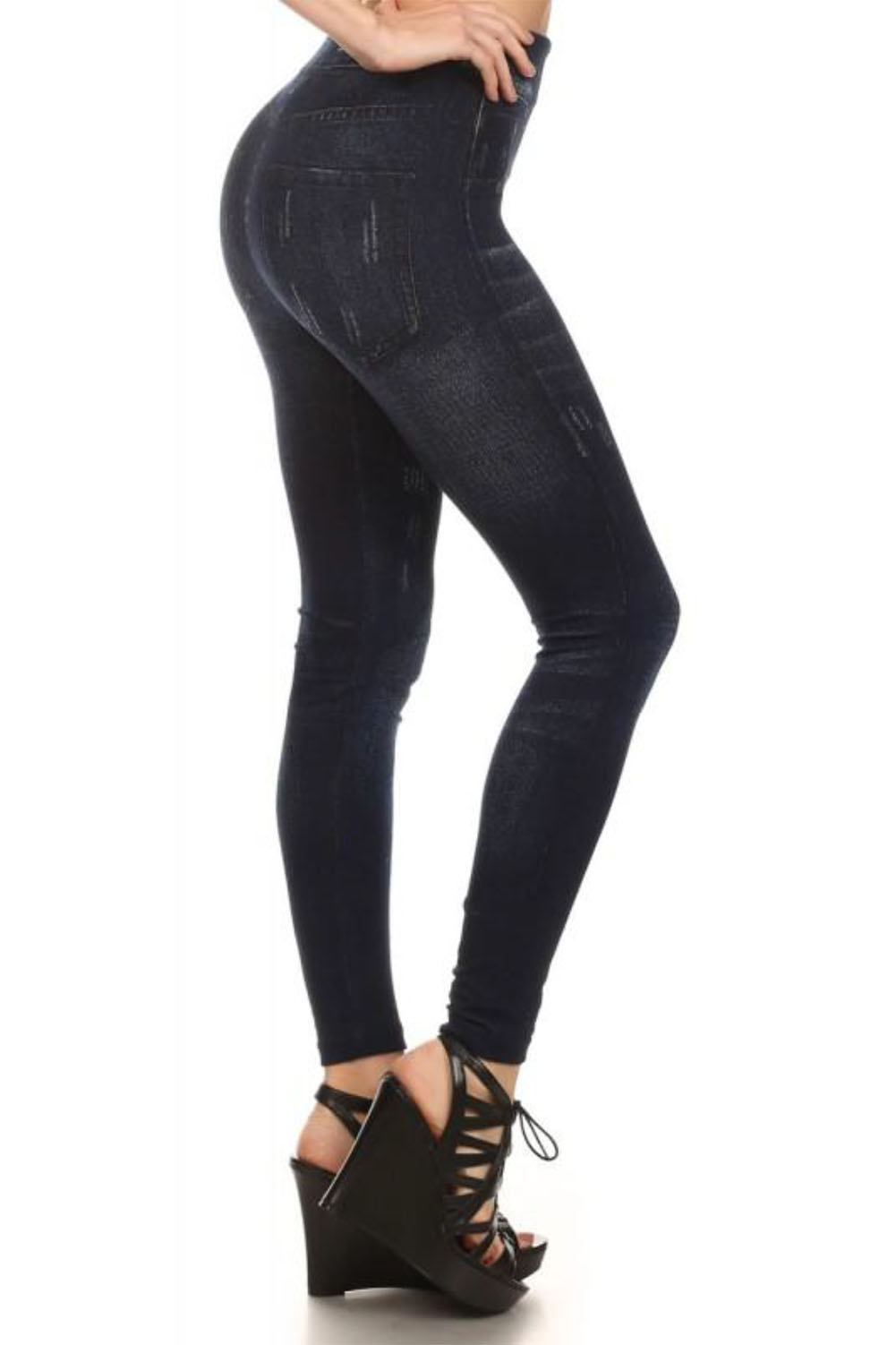 leggings that look like stretch jeans with