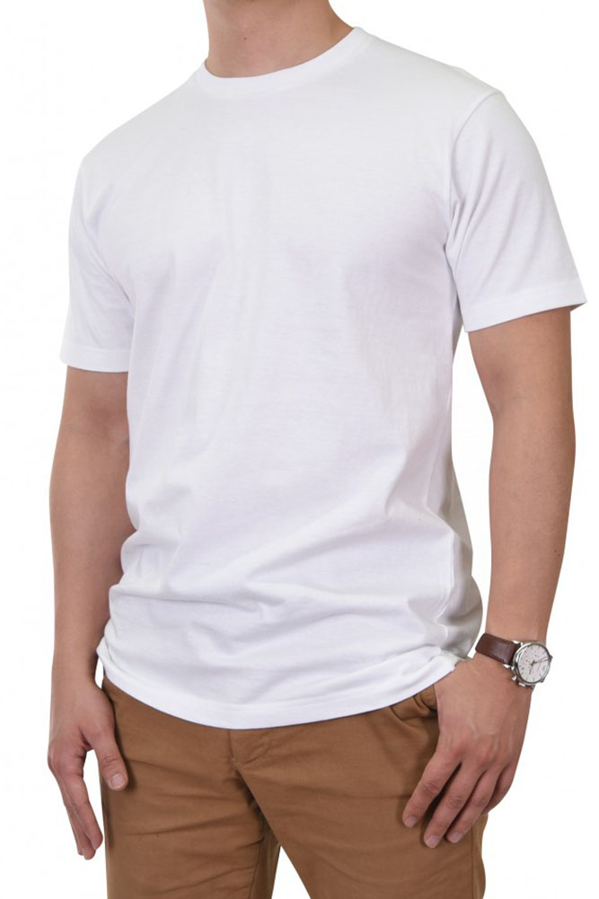Knocker Mens 100% Cotton Tee T Shirt Crew Neck 5.6 oz Solid Plain Blank ...