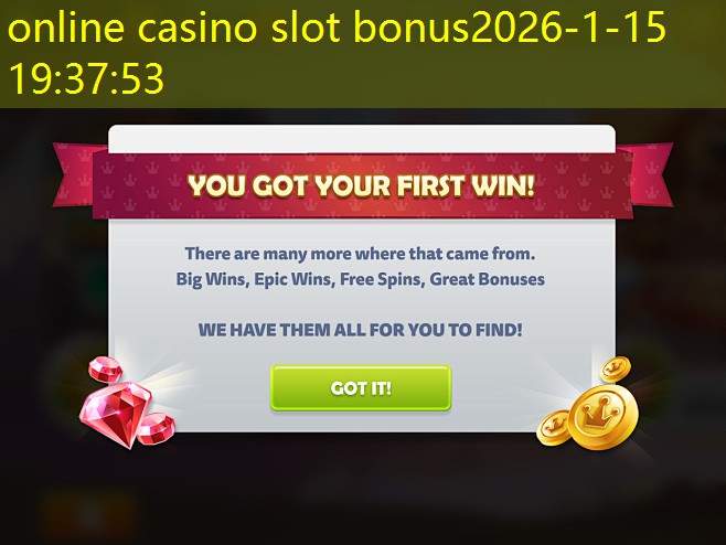 online casino slot bonus