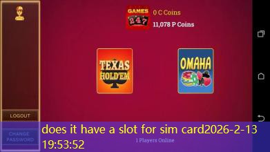 does it have a slot for sim card does it have a slot for sim card